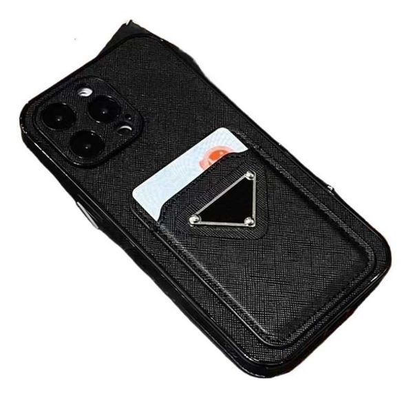 Capas de telefone celular Designer Phone Cases para iPhone 15 Pro Max 14 13 12 P Impressão Proteja Caso Moda Titular Cartão Bolso Capa Traseira iPhone15 15ProMax Luxo Cobertura Completa