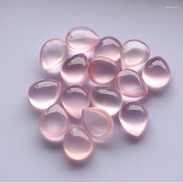 Pietre preziose sciolte 9x11mm 9x13mm pietre di quarzo rosa di alta qualità cabochon anello gemma naturale gemme facce di gioielli che producono intarsio d'oro 18k