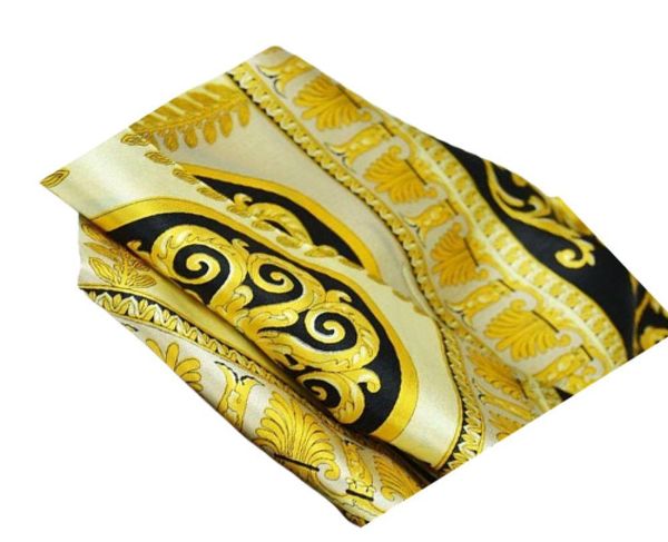 Fashionfamous estilo 100 lenços de seda para mulher e homem cor sólida ouro preto pescoço impressão suave moda xale feminino lenço de seda squ9823944