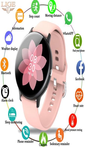 Mulher telefone bluetooth relógio inteligente feminino à prova dwaterproof água esportes relógio de fitness saúde rastreador 2021 novo leitor música smartwatch men6834690