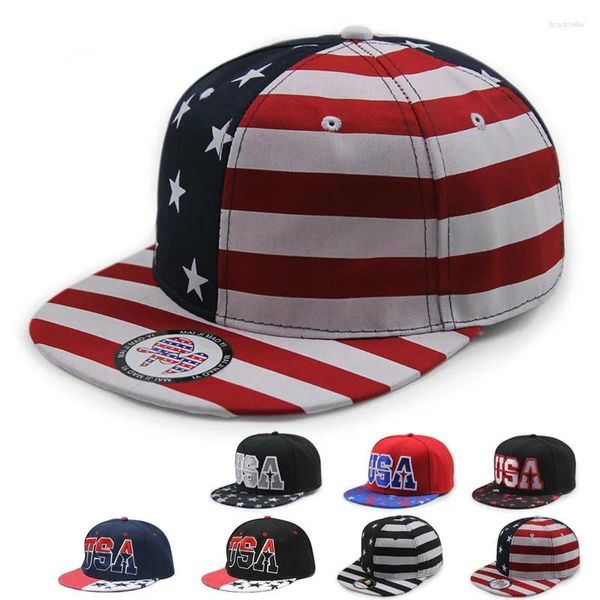 Cappellini da baseball 1 pezzo Cappello da baseball da uomo Design bandiera Uomo Hip Hop Snapback con cappelli personalizzati USA