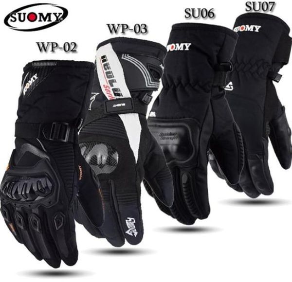 SUOMY Luvas de motocicleta masculinas 100 à prova d'água à prova de vento Luvas de inverno para moto Tela sensível ao toque Gant Moto Guantes Luvas de equitação de moto2198080858