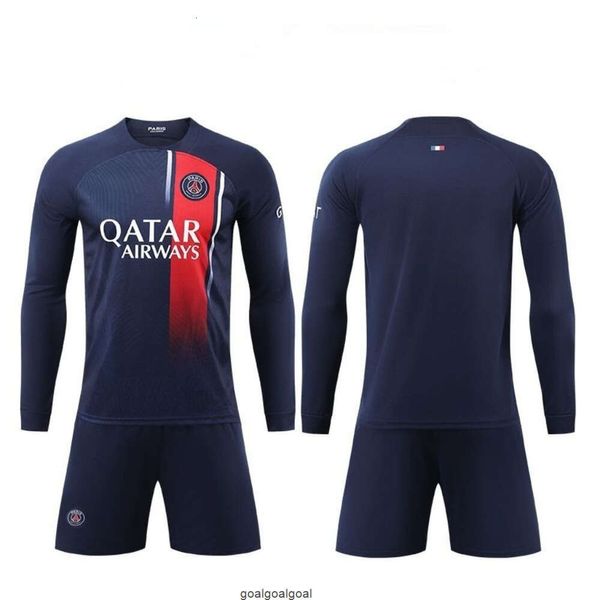 23-24 Paris Langarm Herbst/Winter 7 Mbappe Trikotset Fußballtrikot