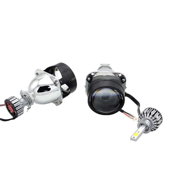 Kit Xenon per auto HID 2 pezzi 2,5 pollici bixenon auto nascosta lente per proiettore kit xenon lampadina lampada faro adatta per H1 H4 H7 kit di montaggio auto spedizione gratuita LF LF