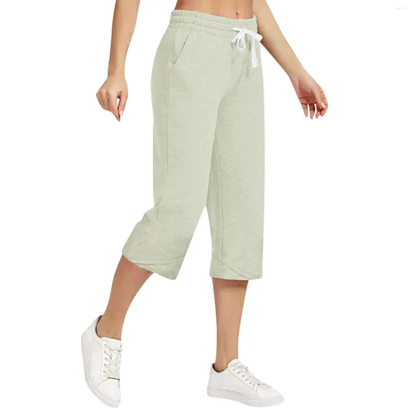 Damenhosen für Damen, Capris, hohe Taille, sexy Leggings, Pantalones, weich, dünn, Sommer