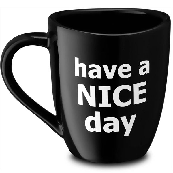 Buona giornata Tazza da caffè/tè/latte Dito medio Tazza divertente Elefante bianco Regali per adulti Gag Idee regalo per donne e uomini 231228