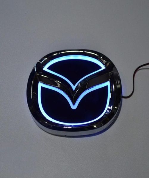 Estilo de carro especial modificado whiteRedBlue 5D emblema traseiro emblema logotipo luz adesivo lâmpada para Mazda 6 mazda2 mazda3 mazda8 mazda cx2777694