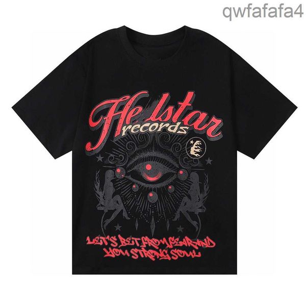 Hellstar T-shirt Mens Camisetas Homens Designers Camisetas Mulheres Tees Devil's Eye Impressão High Street Vintage Casual Manga Curta Rap Top YLS8