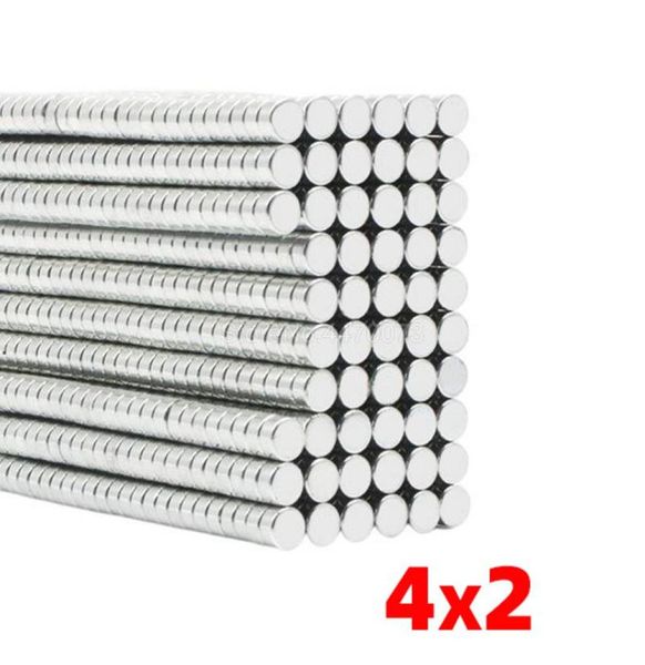Haken Schienen 4X2 N52 Mini Kleine Runde Magnete Neodym Magnet Permanent Ndfeb Super Stark Leistungsstark3589321