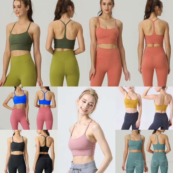 Ausrichten von Lu Girl Sport Bodybuilding Yogas BH sexy laufende Top -Schockfitness -Jogging Yoga Tanks Athletic y Style Unterwäsche Wireless Frauen Stretch