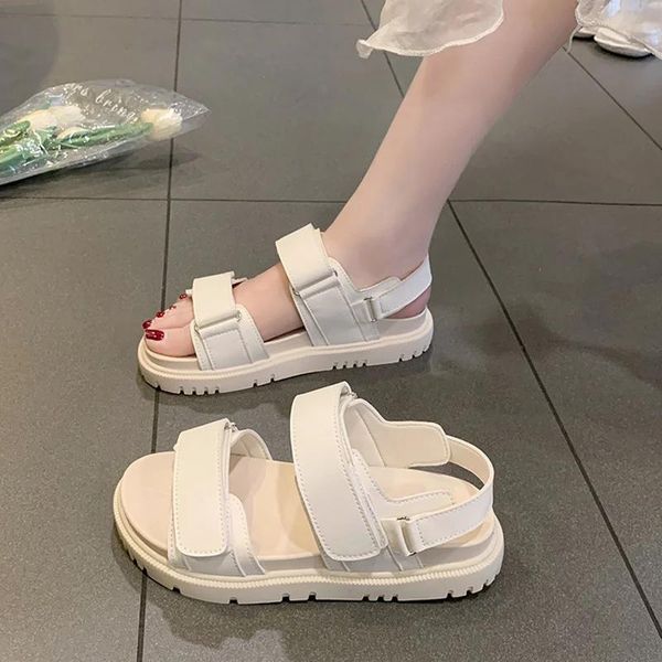 Heels verstopft mit Fersenschuhen Muffins Schuh 2022 Sommer flache Sandalen Anzug weiblicher Beige Damenkeile Med Espadrilles Plattform dick neu