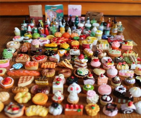 16 Miniature Dollhouse Food Supermarket Mini Snack Simulation Cake Wine Drink for Blyth Barbies Doll Kitchen Accessories Toy 220727674068