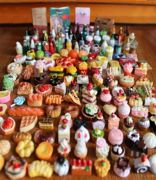 16 Casa de muñecas en miniatura, comida, supermercado, Mini refrigerio, pastel de simulación, bebida de vino para muñecas Blyth Barbies, accesorios de cocina, juguete 220726206359
