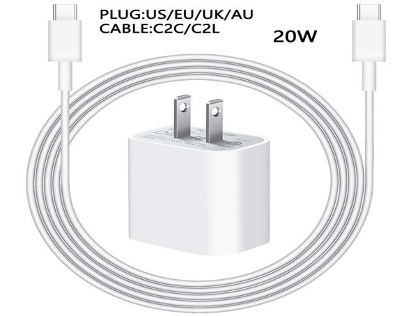 20w pd adaptador de carregamento rápido carregador cabo usb c para apple airpods iphone 14 13 12 mini 11 pro max telefone carga dados line1733232