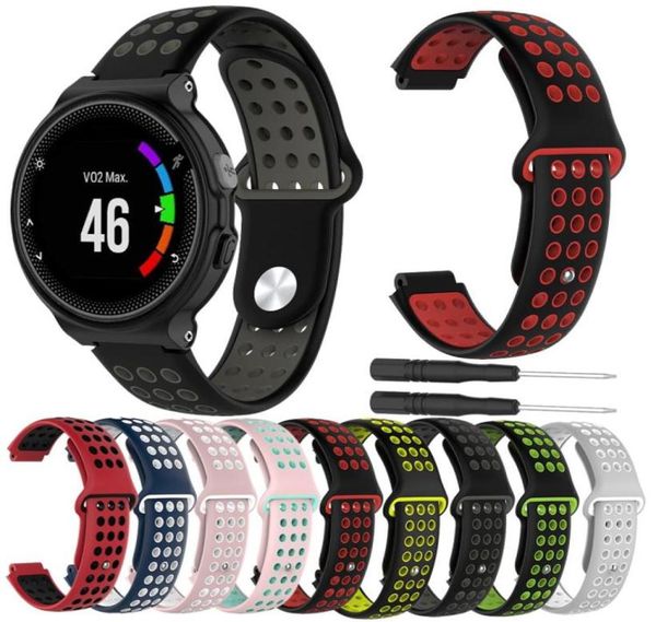 Pulseira de relógio de borracha para garmin forerunner 220 230 235 630 620 735 abordagem s20 s5 s6 pulseira de silicone loop7334161767