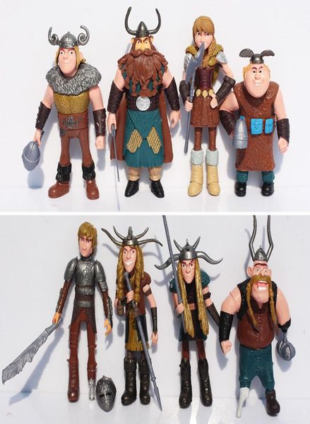 8-teiliges Set Drachenzähmen leicht gemacht Gobber Tuffnut Ruffnut Astrid Stoick Vast Hiccup Actionfigur Spielzeug Puppen Kinder Geschenke Y2004217504166