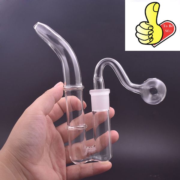 Atacado mini fumar J Hookah Protable Super Grosso Heady J-Hook Adaptador com 14mm masculino vidro queimador de óleo tigela água dab rig bong pipe