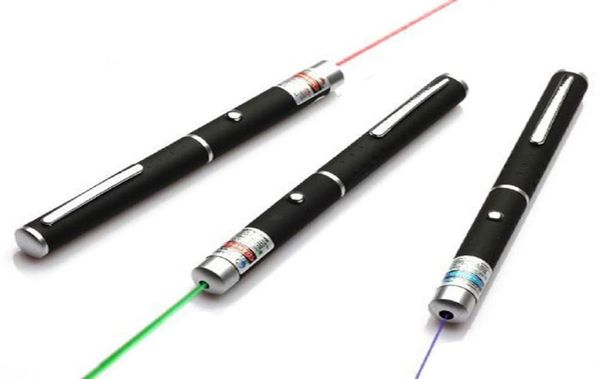 Penna puntatore laser verde da 5 mW 532 nm Montaggio SOS Luci didattiche per la caccia notturna 405 nm Blu 650 nm Rosso6304417