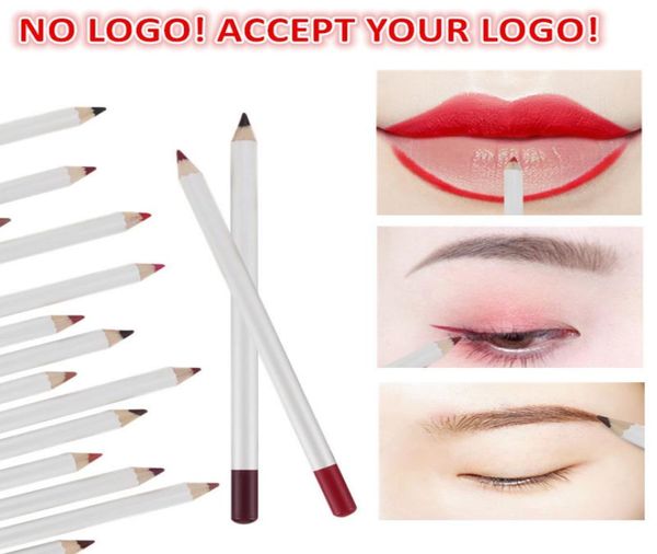 Marka Beyaz Dudak Kalemleri Yok Uzun Süreli Pigmentler Mat Liplinner Su Geçirmez Kaş Pencil Eyeliner Makyaj Aracı You Logo1153610