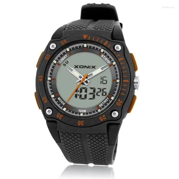 Armbanduhren Classics Sport Chronograph Alarm Herren Digital Quarz Doppelwerk Schwimmen Tauchen Wasserdicht 100m DH