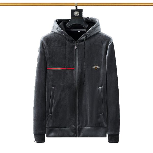 Giacca sportiva con cappuccio da uomo con cerniera di alta qualità del designer con felpa con cappuccio slim fit con cerniera di marca top primavera, autunno, inverno top in cotone all'ingrosso