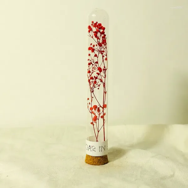 Garrafas 2 jogos/pacote 3.7 18cm tubo de ensaio cúpula de vidro decoração garrafa de armazenamento de flores secas base de cortiça aumentando capa transparente presente diy