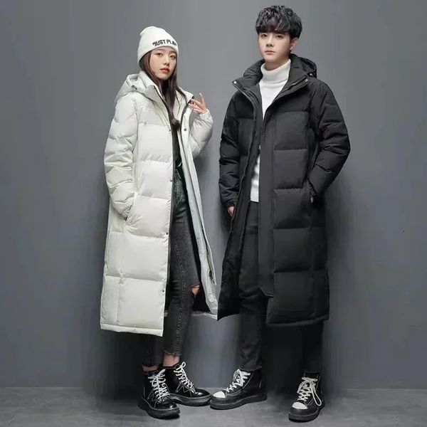 -20 ° C Down Jacket Men Long Jackets Winter Warm Lightweight White Duck Down Coats Homens Streetwear Overcoats Roupas Femininas 231228