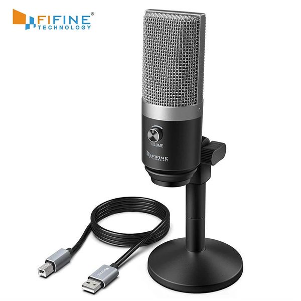 Microfono USB FIFINE per laptop e computer Registrazione Streaming Voice over Podcasting Audio Video K670 231228