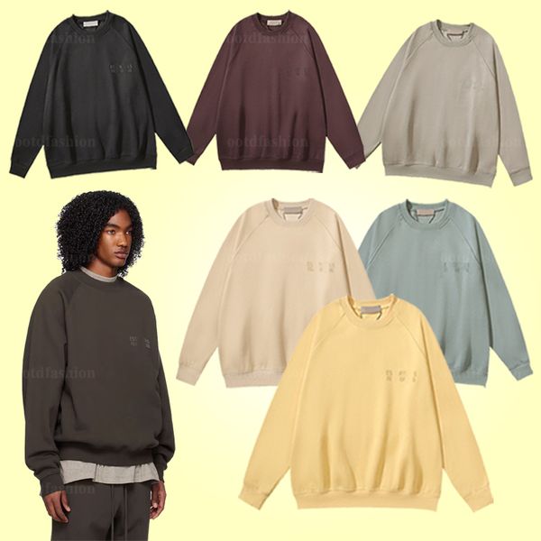 Modelli di tendenza americani retrò allentati per l'autunno e l'inverno Pullover senza cappuccio Street Hip-hop Top per uomini e donne con lo stesso maglione di paragrafo