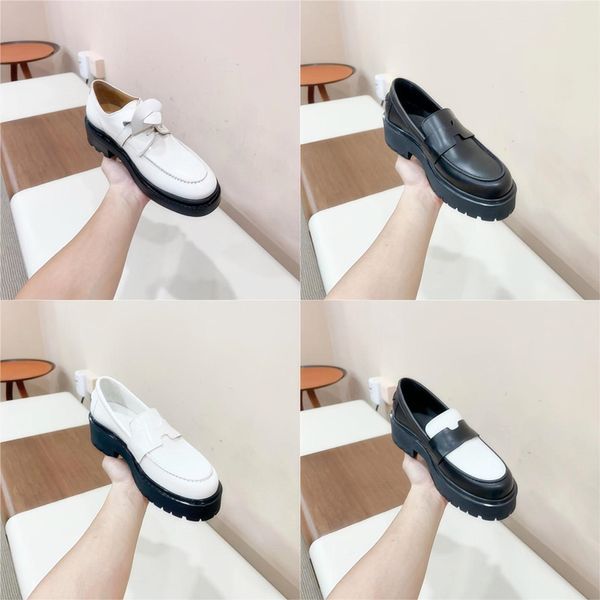 Beroemde designer vrijetijdsschoenen Lefu schoenen leren schoenen schoenen met dikke zolen spons cake schoenen beroemd merk schoenen wit en zwart lakleer damesschoenen schoenmaker
