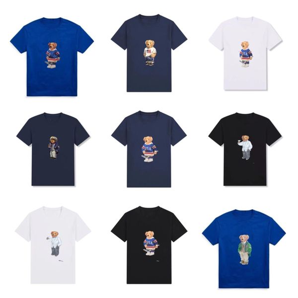 24 New Little Bear Camisetas Designers Moda Camisetas Ralphs Polos Mens Mulheres Camisetas Tees Tops Homem Casual Camiseta Luxurys Roupas Manga Laurens Cl a1Nk #