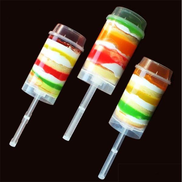 Cupcake Party Supplies Plástico Clear Bolo Push Up Recipiente Sorvete Mod Cupcakes Ferramentas Drop Delivery Home Jardim Cozinha Jantar Ba Dhdgu