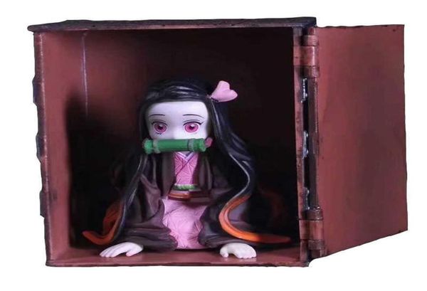 Art MINI Kimetsu no Yaiba GK Kamado Nezuko In Box Ver. Boneco de ação em PVC modelo boneca de brinquedo colecionável Q07226446077