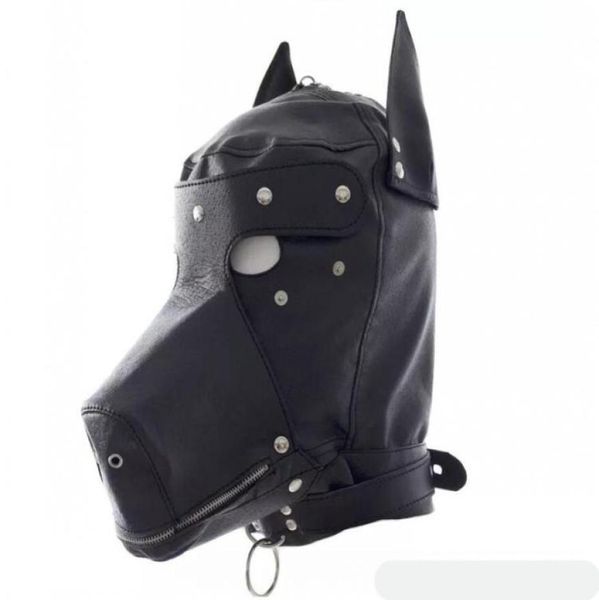 Sexo fetiche role play cão escravo cabeça capuz capuz bondage totalmente fechado diversão chapelaria máscaras sexy jogo bdsm casais5527128