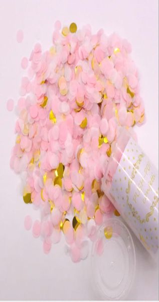 Ferramenta de fabricação Atmosfera Mini Round Confetti Dot Party Supplies WeddingHappy Birthday Push Confetti Confetti Pop Paper Flowe2227584