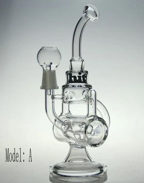 Hookahs Nova chegada HIT Glass Bongs vidro bubbler tubulação de água plataforma de petróleo com cúpula de vidro tubos de água