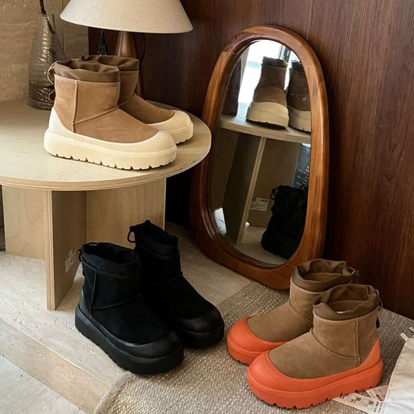 botas altas híbridas laranja clima castanho sboot chinelos tasman slip on ultra mini botas plataforma mulheres homens à prova d'água esqui chuva sapatos de bota de neve