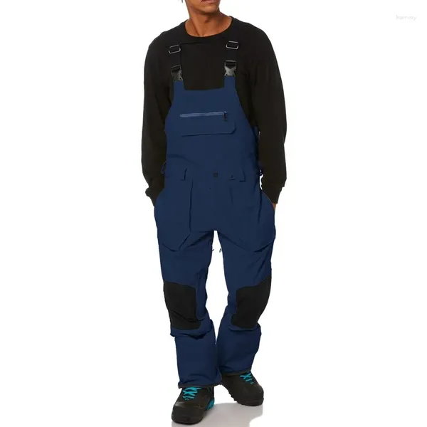 Herrenhose Werkzeughose Siamese Hosenträger Y2K Outdoor Cargo Passende Multi-Pocket-Hosen Gerade Overalls