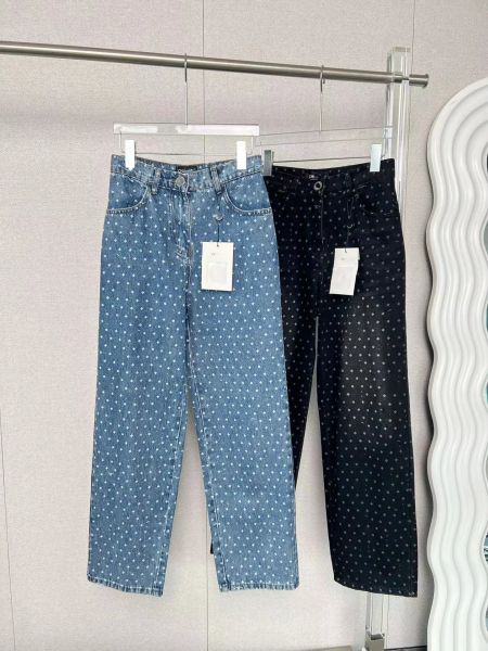 Jeans da donna Designer retrò femminile Jeans Pantalones Donna Donna Designer della passerella di Milano