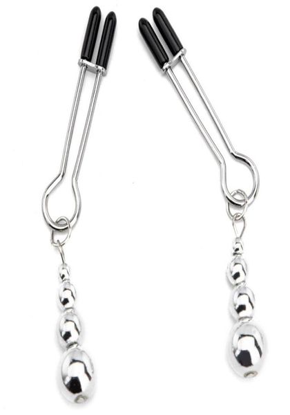 Grampos de mamilo de metal clipes anel sino tortura escravo bdsm mama bondage restrição brinquedo sexy para mulheres casal jogar game4338123