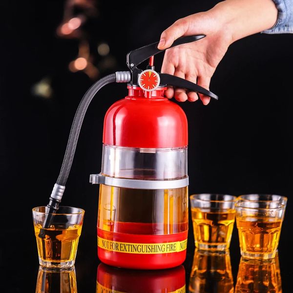 2l criativo vinho bebida dispensador extintor de incêndio pourer festa cerveja dispensador de água barris bebidas licor barra acessório 231228