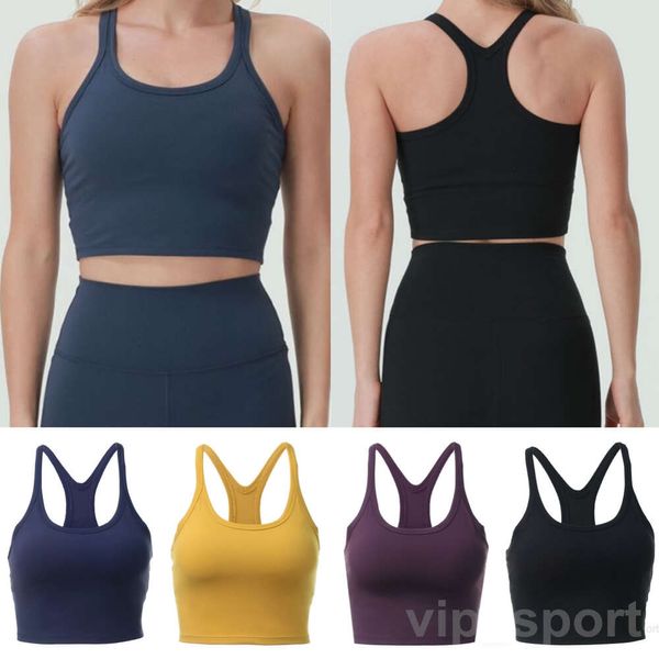 Align Lu Donna Atletico Yoga Reggiseni Cross Sport Top Fitness Antiurto Yoga Gilet con Intimo Push Up Rimovibile Jogging Stretto Ragazza Girocollo Lady