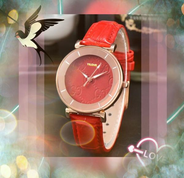 American High-End Quartz Watch Women Red Pink Leather Strap Waterproof Clock Small Bee Skeleton Dial All the Crime Super Ultra Thin Bracelet Watches Gifts