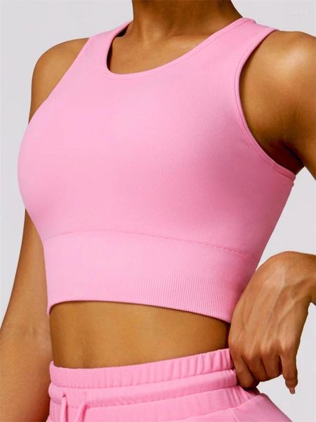 Yoga-Outfit, hochfest, nahtlos, Sport-BH, Damen, sammelnd, absorbierend, Fitness-Training, Unterwäsche, Fitnessstudio, solides Workout, Laufweste, Top