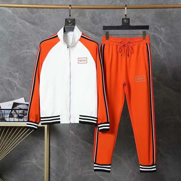 Set di abbigliamento sportivo da uomo Tuta da uomo di marca Abbigliamento sportivo da fitness Due pezzi Giacca a maniche lunghe + pantaloni Tuta da uomo casual M-3XL