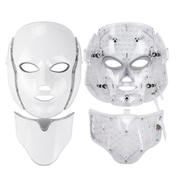 Отбеливающая маска для лица и шеи с инфракрасным светом. Лифтинговая светодиодная терапевтическая маска для лица6796488.