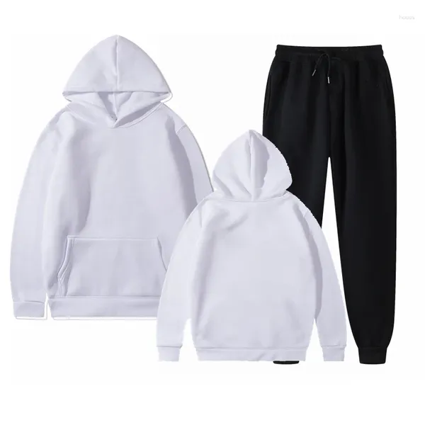 Männer Trainingsanzüge Männer Sets Hoodie Hosen Zwei-Stücke Casual Einfarbig SweatSuit Mode Sportswear Marke Set Trainingsanzug Männlichen PLX