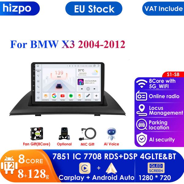9 ''7862 Sistema Inteligente 2din Android Car Radio Multimedia Video Player para X3 E83 2004-2012 GPS Navi Carplay Auto 4G RDS