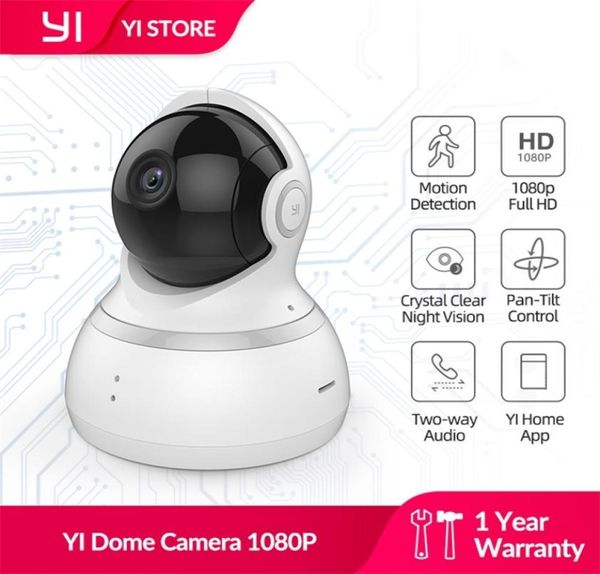Yi Dome Câmera 1080p Pantiltzoom IP IP Baby Monitor Sistema de vigilância de segurança Cobertura 360 graus Visão noturna Global 22978716