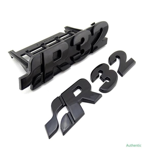 MK4 R32 Chrome Grill Badge R32 Logo Inscrição Genuine New OEM para GOLF Parte Carro Emblem1453339